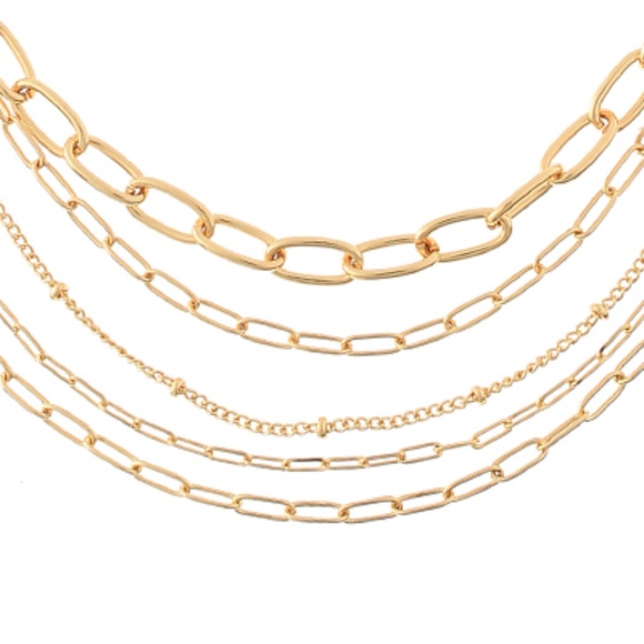 Multi Shape & Chain Necklace - Picture 2 of 4